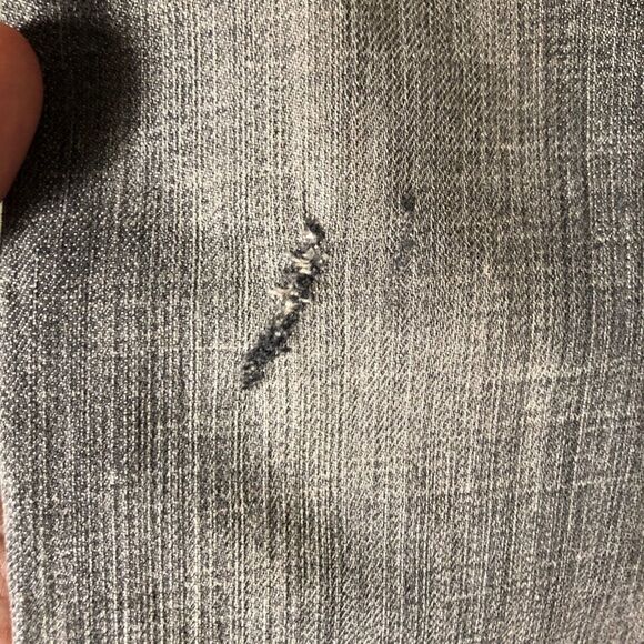 Vintage Free People gray distressed straight fit jeans size 27 preowned - Picture 4 of 8